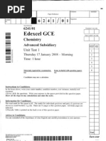 Chemistry A-Level Edexcel 2008 Jan (QP+MS)