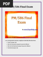 PM 586 Final Exam Questions With Answers Assignment