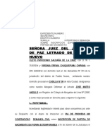 Demanda de Inscripción de Partida de Nacimiento