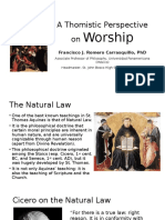 A Thomistic Perspective On Worship