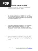 Combined Gas Law Worksheet