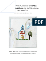 Projeto para Plantação Da Igreja Cristã Evangélica No Bairro Aurora Das Mansões