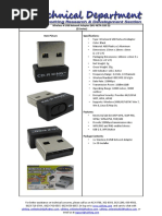 (WU NETA 020 ZI) Wireless N USB Network Adapter