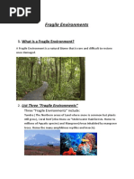 Fragile Environments: 1. What Is A Fragile Environment?