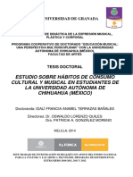 Estudio Sobre Habitos de Consumo Cultural y Musical de Estudiantes de La Unviersidad Autonoma de Chihuahua PDF