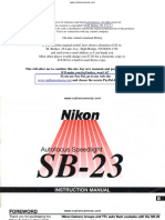 Nikon SB-23 User Manual