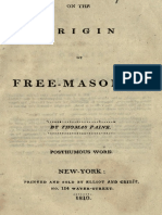 On The Origin of Freemasonry 1910 - Paine PDF