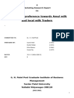 Consumer's Preference Towards Amul Milk and Local Milk Traders