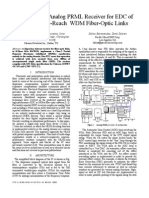 An 11.1Gbps Analog PRML Receiver For EDC of Up To 400km-Reach WDM Fiber-Optic Links