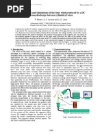 Measurements and Simulations of The Ionic Wind Produced by A DC Corona Discharge Between Cylindrical Wires