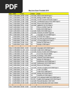 Exam Timetable 2010