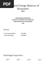 Mass and Energy Balance Evaporator