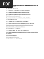 Métodos de Evaluación y Selección de Alternativas Análisis de Tasa de Rendimiento