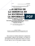 Los Retos de La Gerencia en La Sociedad de La Información