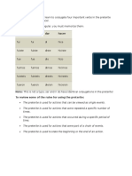 Tense: Ser, Ir, Dar and Hacer. These Four Verbs Are Irregular You Must Memorize Them