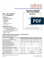 SR520 - SR560: Schottky Barrier Rectifier Diodes PRV: 20 - 60 Volts I: 5.0 Amperes