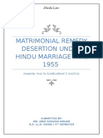 Matrimonial Remedies