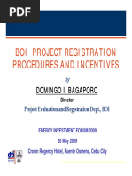 BOI Project Pegistration Procedures and Incentives