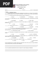 Periodical Test in MAPEH 7 and 8