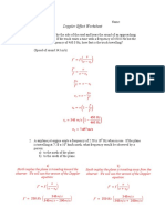 Doppler Effect Worksheet