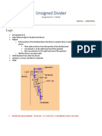 Unsigned Divider RTL Model