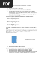 Predimensionamiento de Vigas y Columnas