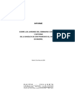 INFORME Sobre Los Jardines Del Seminario Conciliar y El Entorno de La Basílica de San Francisco El Grande de Madrid