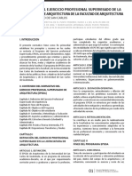 Reglamento FARUSAC Normativo Del Ejercicio Profesional Supervisado Arquitectura PDF