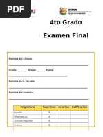 Examen Final Cuarto Grado