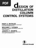 Design of Distillation Column Control Systems