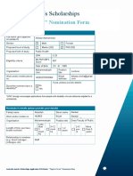 Australia Awards Scholarships: "Targeted Sector" Nomination Form
