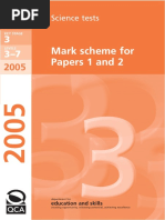 Key Stage 3 Ks3 Science MarkScheme 2005