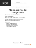 Monografia Del Tugnsteno de Cesar Vallejo