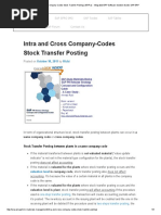 Intra and Cross Company-Codes Stock Transfer Posting - IERP