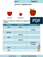 2do Grado - Español - Diminutivos y Aumentativos