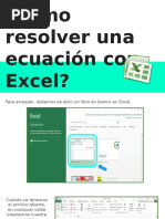 ¿Cómo Resolver Una Ecuación Con Excel?