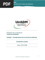 Unidad 1. Fundamentos de La Teoria de Sistemas - Contenido Nuclear PDF