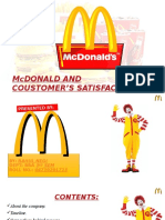 Presentation On Customer Satisfaction Towards Mc'D.