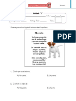 Prueba Lenguaje para Primero Básico