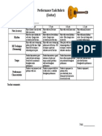 Rubric Performance Task Guitar