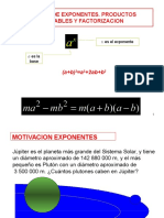 Exponentes Productos Notables Factorizacion