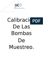 Calibración de Las Bombas de Muestreo