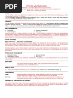 Career Change CV Template