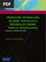 Produccion Reformulada de Carne Porcina en La Provincia de Coronel Portillo, Region Ucayali