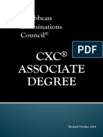 CXC Associate Degree - Handbook Revised October 2014