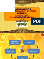 Mathematics Form 1 Integers