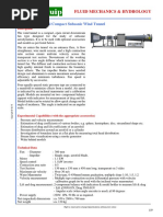 Fluid Mechanics & Hydrology: FM 675 Educational Compact Subsonic Wind Tunnel