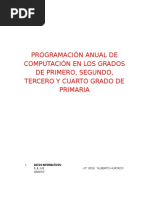 Programación Anual de Computación