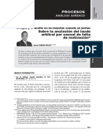 Anulacion de Laudo Arbitral Por Causal de Falta de Motivación