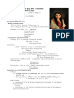 Resume (Christine Joy de Guzman Prestoza) - 1